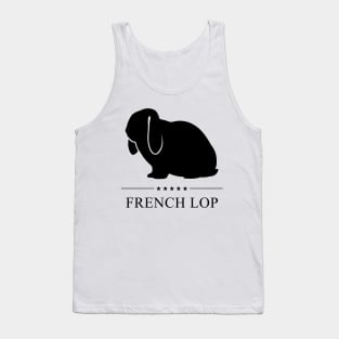 French Lop Rabbit Black Silhouette Tank Top